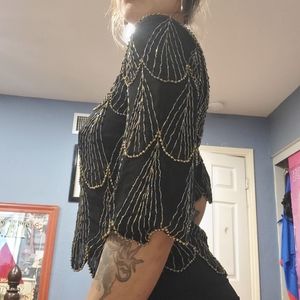 SISTER MAX Vintage Beaded Top